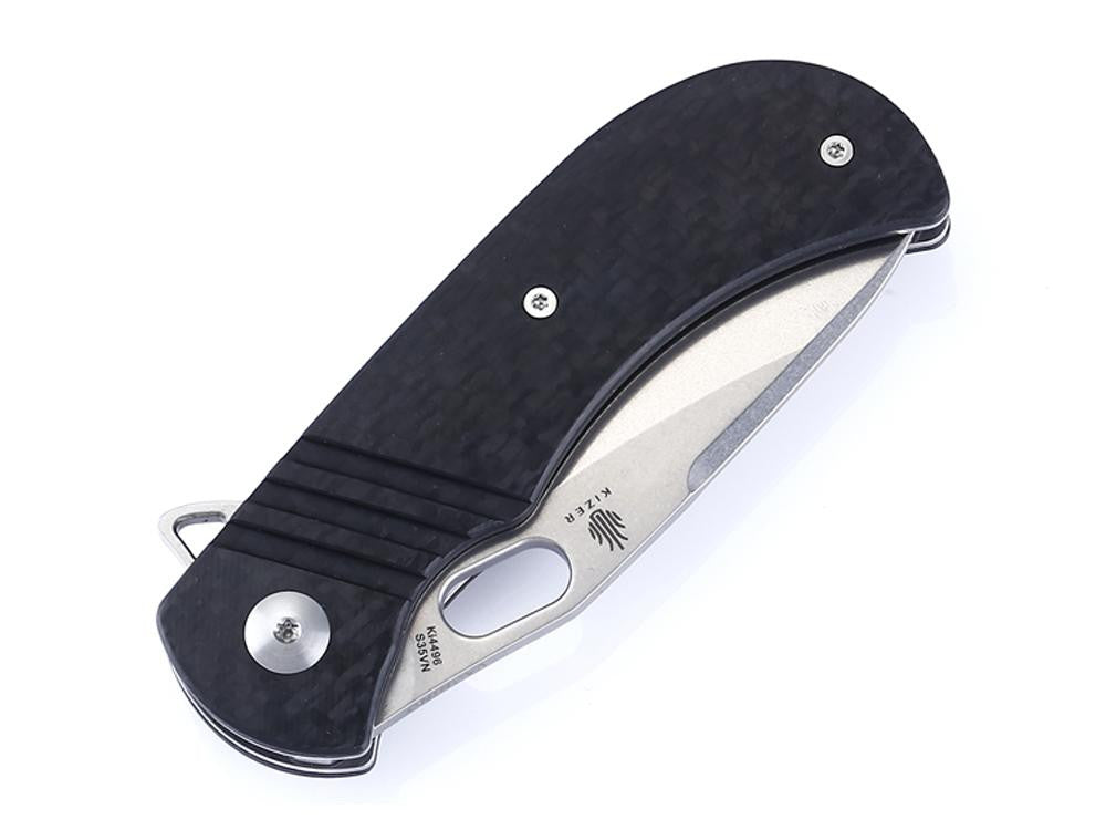 Kizer Ki4496 - Desert Dog - S35VN Blade - Carbon Fiber Handle - True Talon