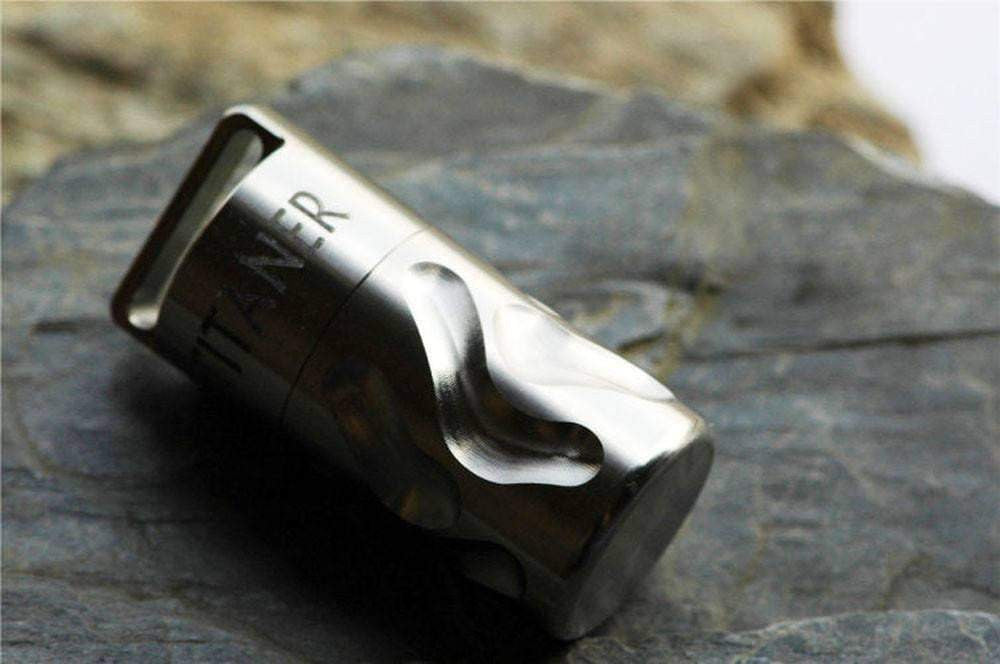 Titanium "Tyre Tread" Pill Bottle - True Talon