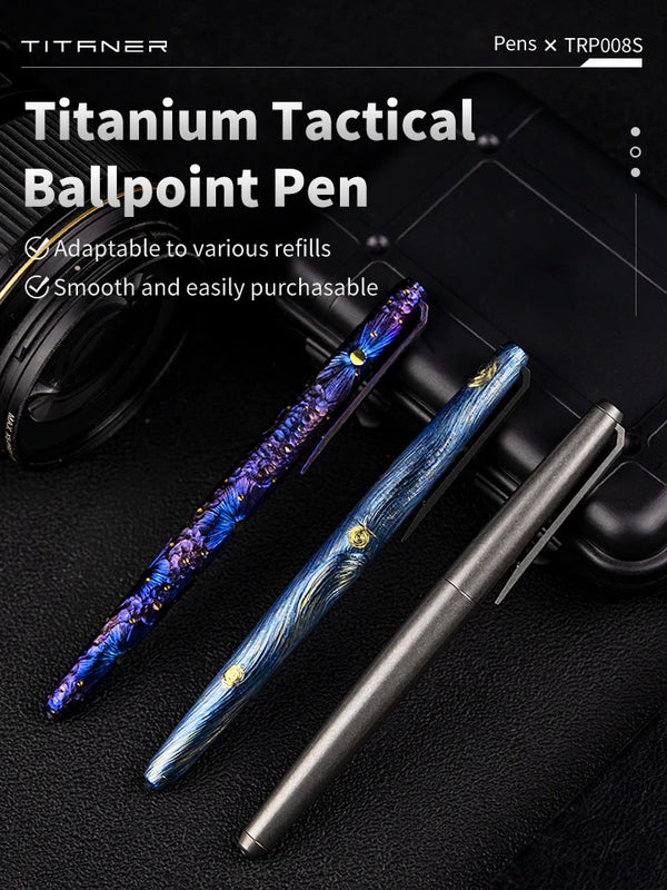 # ** ALMOST GONE ** HAND CARVED TITANIUM PEN - HAND FINISHED TITANIUM PEN