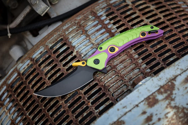 # ** ALMOST GONE ** Maxace DRAGON KNIGHT - Big 4.13 inch M398 Blade - Cerakote Handles n 3 Color Combinations