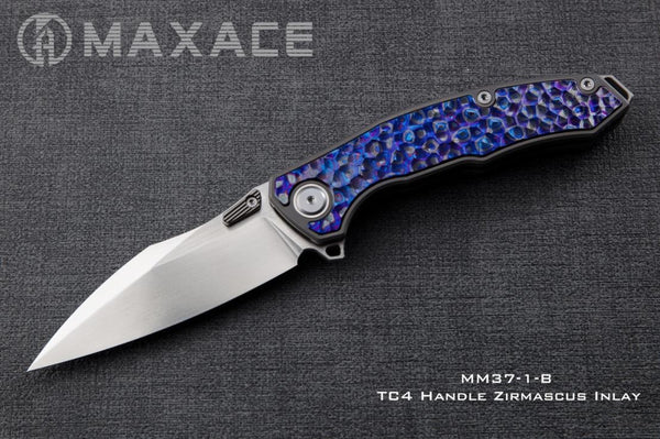 # ** ALMOST GONE **  MAXACE HALICTUS 3.0 - 3.9 INCH M390 BLADE - ZIRCUTI OR ZIRCONIUM HANDLE