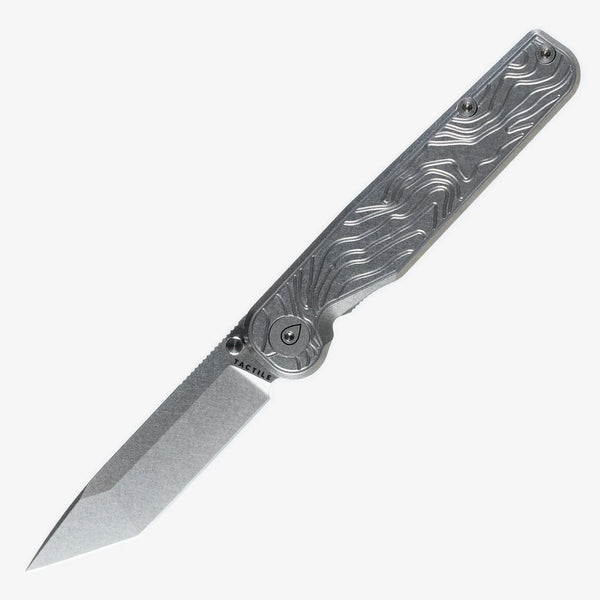 # **  HERE NOW ** TACTILE KNIFE - ROCKWALL TOPOGRAPHICAL - MAGNACUT STEEL BLADE - 100% MADE IN THE USA