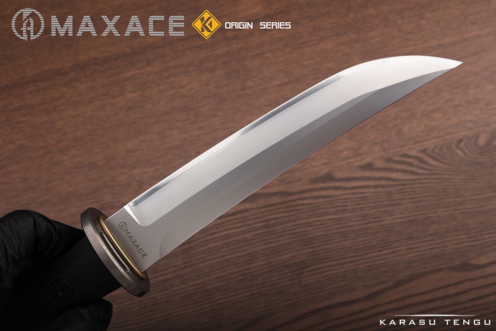 # ** ALMOST GONE ** Maxace KARASU YENGU - 8 inch SAN MAI MAGIC SLD FIXED BLADE