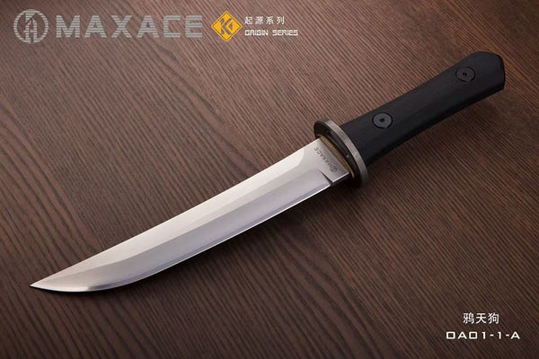 # ** ALMOST GONE ** Maxace KARASU YENGU - 8 inch SAN MAI MAGIC SLD FIXED BLADE