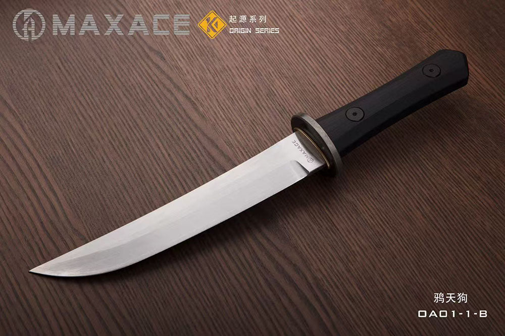 # ** ALMOST GONE ** Maxace KARASU YENGU - 8 inch SAN MAI MAGIC SLD FIXED BLADE