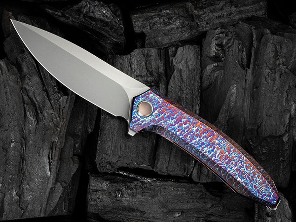 # ** HERE NOW ** - WE Knives - WE23070 ACCUMINAL -  3.98 INCH VANAX Blade - Titanium Handle
