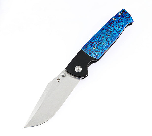 KANSEPT KNIVES - SHIKARI K2027A5 - 20CV BLADE - TIMASCUS HANDLE - MORGAN KOENS DESIGN