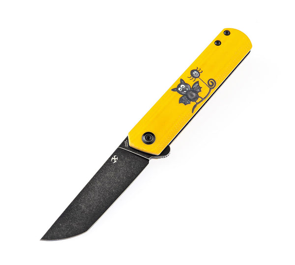 KANSEPT KNIVES - FOOSA T2020T8 LIMITED EDITION - 154CM BLADE - YELLOW BAT HANDLE - DOUBLE DETENT SLIP JOINT