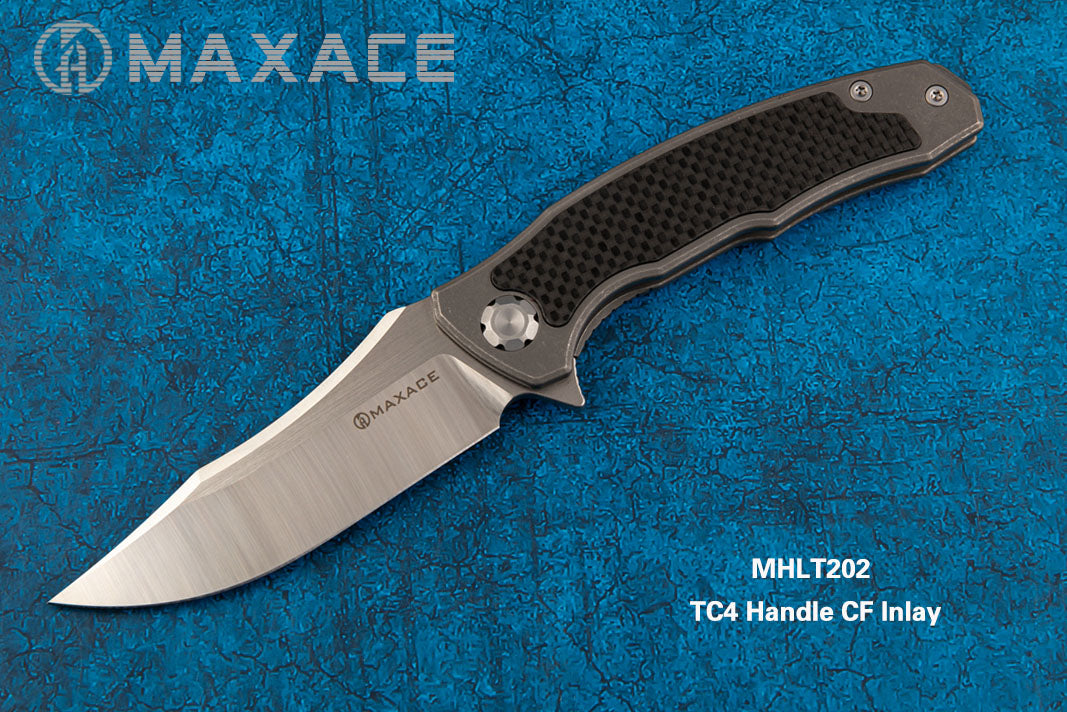 MAXACE HALICTUS - 4 INCH M390 BLADE - MOKUME OR CF HANDLE