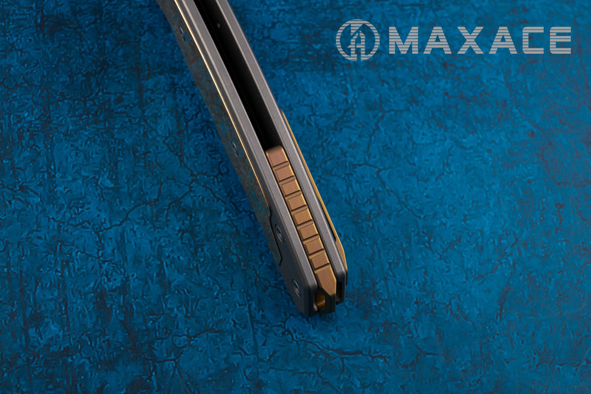 MAXACE HALICTUS - 4 INCH M390 BLADE - MOKUME OR CF HANDLE