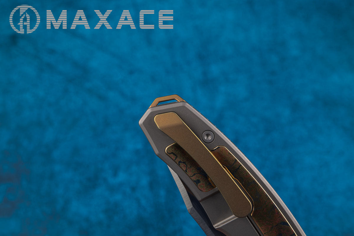 MAXACE HALICTUS - 4 INCH M390 BLADE - MOKUME OR CF HANDLE