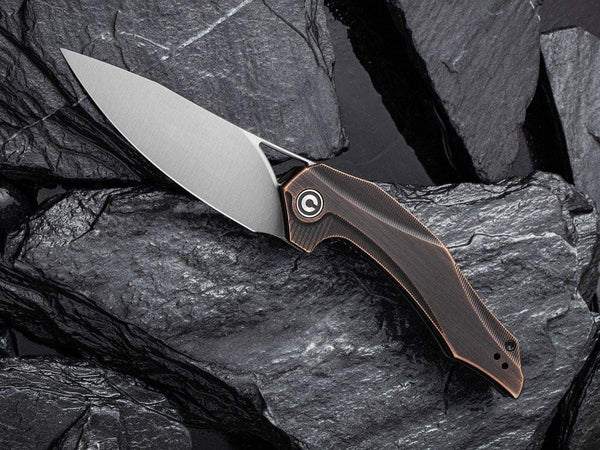 CIVIVI - C904D PLETHIROS - Satin 154CM Blade - Black Hand Rubbed Copper Handle - True Talon