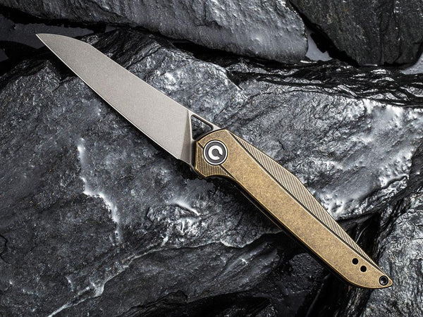 CIVIVI - C905D MCKENNA - 154CM Blade - BRASS Black Stonewashed Handle - True Talon