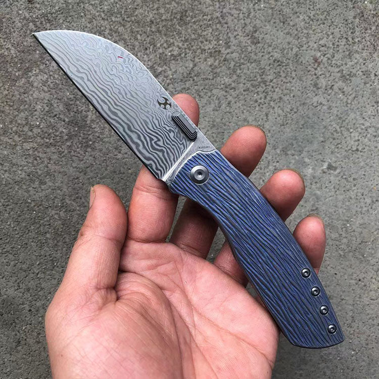 KANSEPT KNIVES - CONVICT K1023 - S35VN OR DAMASCUS BLADE - TITANIUM HA – True Talon