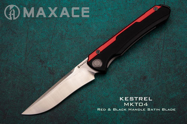 # ** HERE NOW ** Maxace KESTREL - M390 Blade - FRONT FLIPPER - G10 / Titanium / Aluminum Handle - True Talon