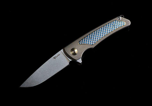 Reate Knives - Wave - M390 Blade - Blue Titanium handle - True Talon
