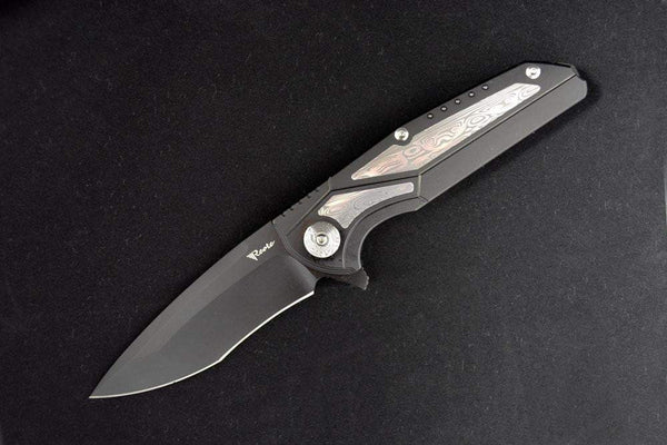 Reate Knives - K-4 Blackout - M390 Blade - Damasteel and Black Handle - True Talon