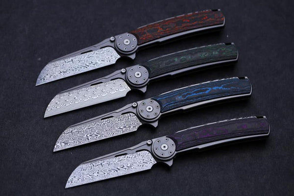 # ** ALMOST GONE ** Reate Knives - DAMASTEEL FAT J.A.C.K. 2.0 - FAT CARBON FIBER HANDLE - True Talon